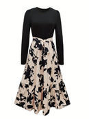 Vestido feminino estampa floral com cintura amarrada