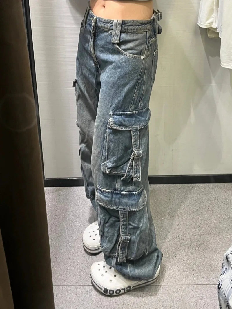 Calça jeans com bolsos