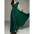 Vestido feminino longo  Decote Em V