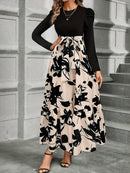 Vestido feminino estampa floral com cintura amarrada