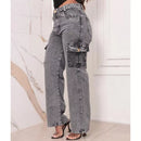 Calça Jeans Cargo Grafite feminina