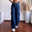Calça Jeans Cargo Grafite feminina