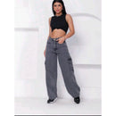 Calça Jeans Cargo Grafite feminina