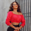 Blusa Cropped Feminino Ciganinha Ombro a Ombro